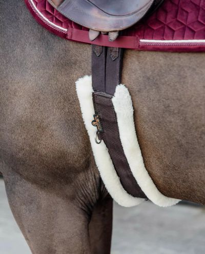 Nylon/Sheepskin Girth (Brown)
