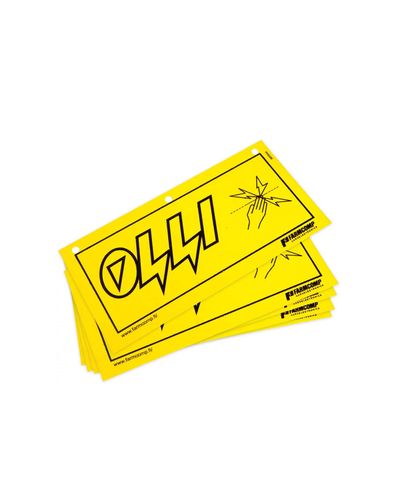 Olli Cartello di avvertimento per recinzione elettrica (5pz)