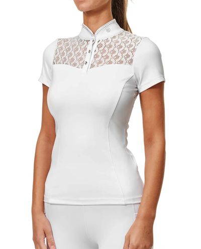 Crystal Champion Top Short Sleeve White