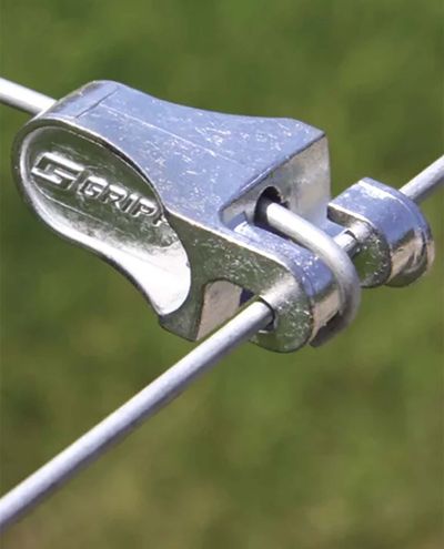 Connettore Gripple T-Clip (3,25mm-4,20mm) per fili e reti d'acciaio